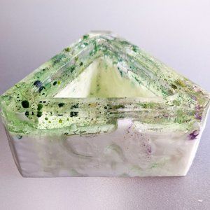 Mini Modern Planter handcrafted triangle Resin
